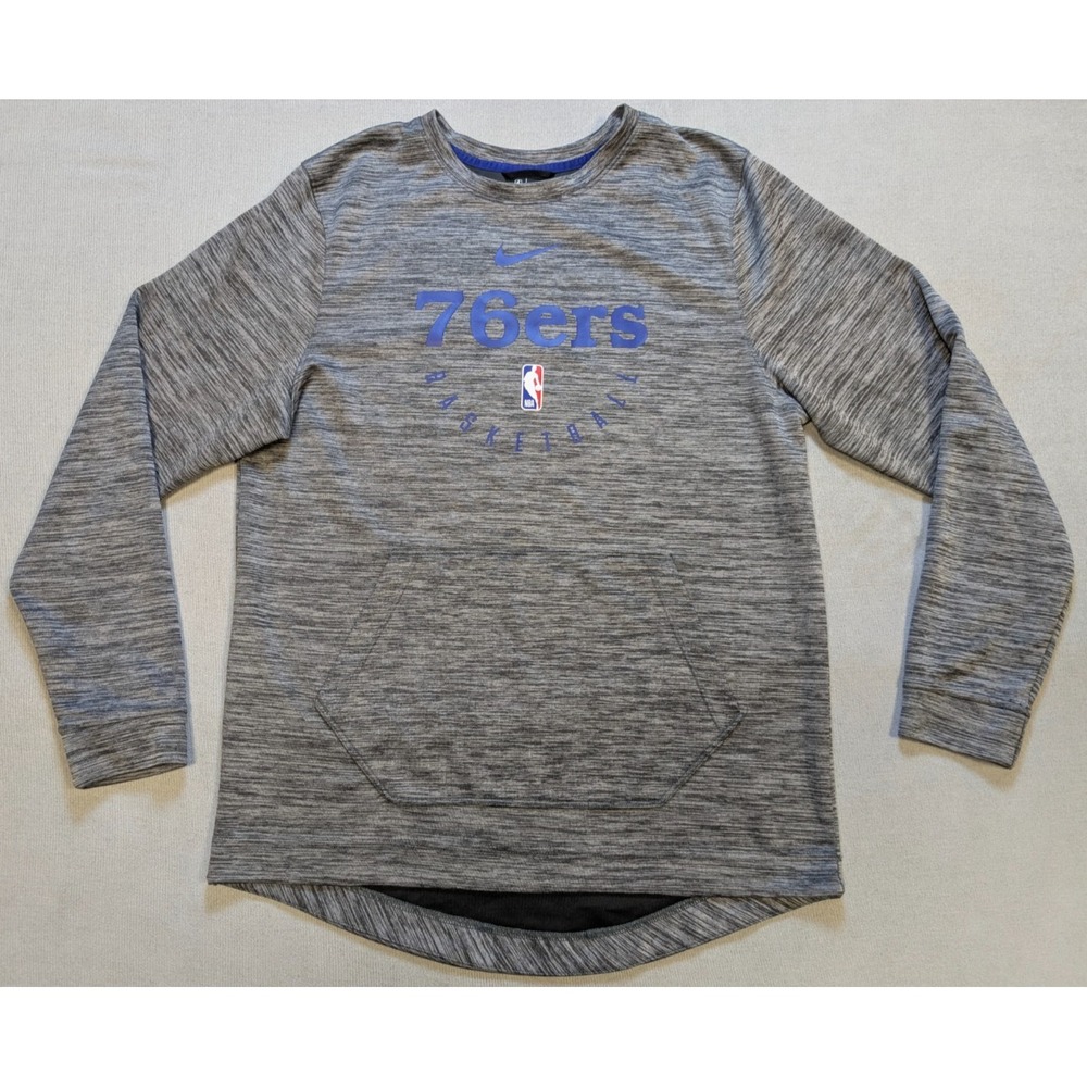 Philadelphia 76ers Sweatshirt Mens Medium Gray Nike Dri-Fit Training Practice